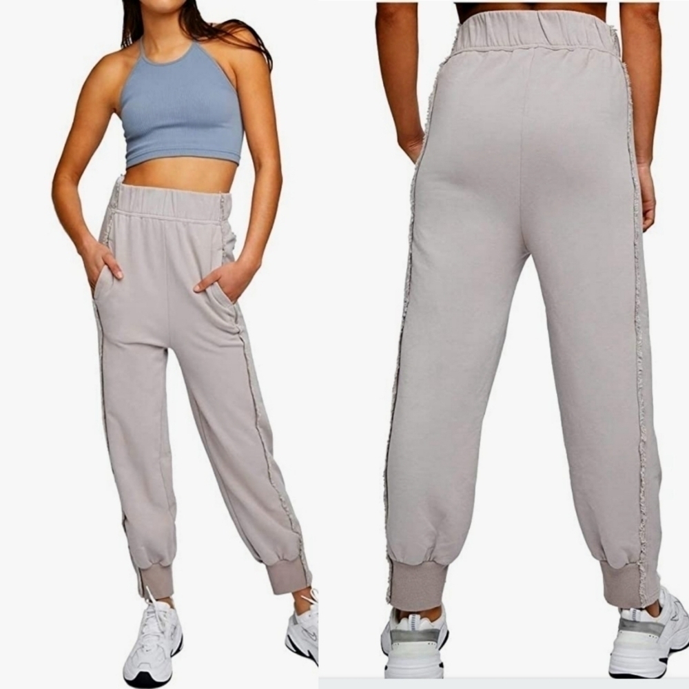 Free People Where The Wind Blows Grey Jogger Size Small NWOT